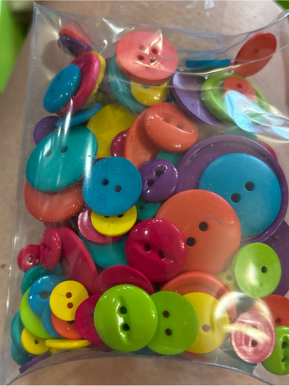Colorful Kids Sewing Buttons Pack - Assorted Bright Colors